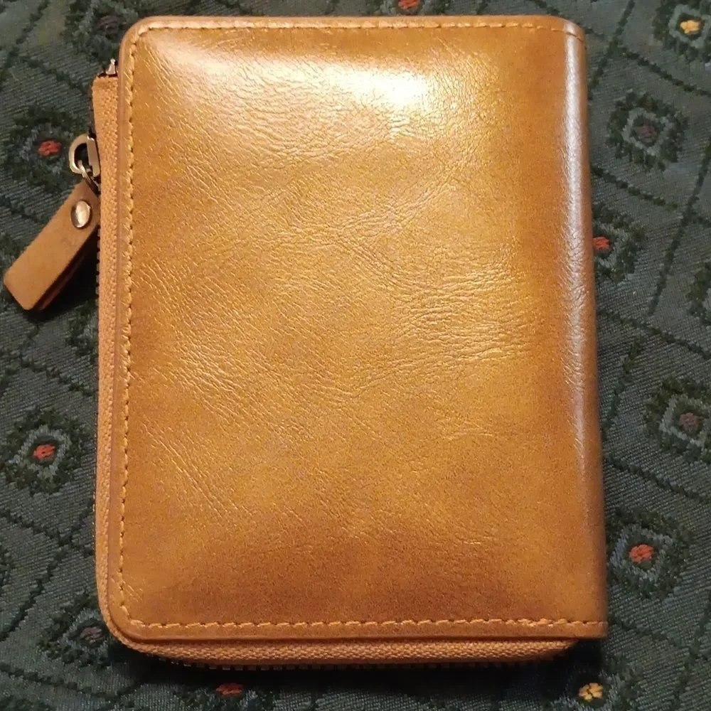 AIKS Brown Leather Wallet